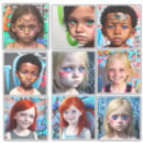 Recherche de grands yeux bleus autocollants Contenu générationnel