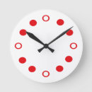 Recherche de cuisine rouge et blanche horloges Rétro