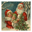 Recherche de arbre noël vintage posters Santa claus