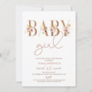 Recherche de florale baby shower fille invitations Simple