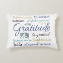 Recherche de gratitude coussins Bleu