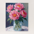 Recherche de pivoine rose puzzles Floral