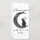 Recherche de amour de chat vœux cartes Noir et blanc