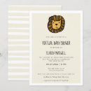 Recherche de lion mignon invitations Aquarelle