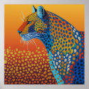 Recherche de conception de léopard posters Chat sauvage
