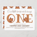 Recherche de twin anniversaire invitations Un an