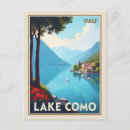 Recherche de lac de como cartes postales Vintage