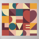 Recherche de coeur abstrait posters Blanc