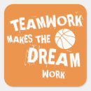 Recherche de équipe de basket autocollants Travail d'équipe