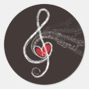 Recherche de note de musique autocollants Noir