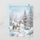 Recherche de chevaux neige cartes postales Cheval blanc
