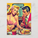 Recherche de rétro valentine cartes postales Femme