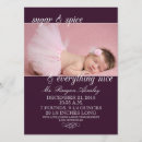 Recherche de sugar plum invitations Annonce de naissance