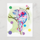 Recherche de caméléon coloré cartes postales Aquarelle