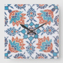 Recherche de bleu blanc horloges Carré