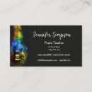 Recherche de music teacher cartes visite Guitare