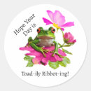 Recherche de grenouille rose autocollants Animaux
