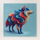 Recherche de loups puzzles Blanc