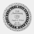 Recherche de anniversaire argenté magnets 25e