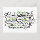 Recherche de word cartes postales Typographie