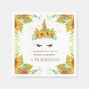 Recherche de licorne serviettes Fête d'anniversaire magique