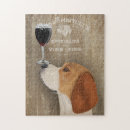 Zoek naar wijn puzzels Hond met wijn