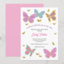 Recherche de papillon baby shower fille invitations Rose et or