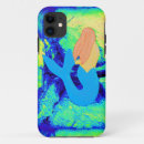 Recherche de queue de sirène iphone coques Bleu