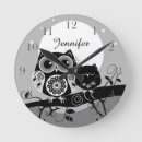 Recherche de hiboux mignons horloges Lune