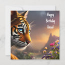 Recherche de tiger anniversaire cartes Floral