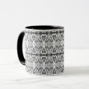 Recherche de motif de dentelle tasses Blanc