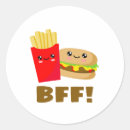Recherche de hamburger kawaii autocollants Restauration rapide