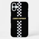 Recherche de damier noir et blanc iphone coques Monogrammé
