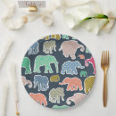 Recherche de éléphant assiettes Animaux sauvages