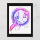 Recherche de loup rouge cartes postales Lune