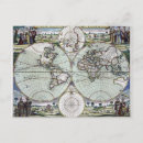 Recherche de cartographie du monde cartes postales Vintage