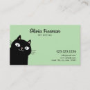 Recherche de chatons cartes visite Chat noir