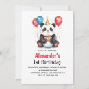 Recherche de panda mignon invitations Fête d'anniversaire