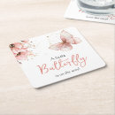 Zoek naar vlinders onderzetters Baby shower