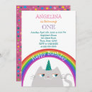 Recherche de unicorn cat invitations Arc en ciel