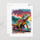 Recherche de iguane drôle cartes postales Reptile