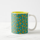 Recherche de motif floral turquoise tasses Fleur