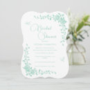 Recherche de nuptiale verte de douche invitations Élégant
