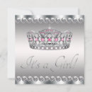 Recherche de tiara baby shower invitations Princesse