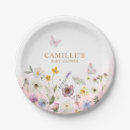 Recherche de floral baby shower assiettes Aquarelle
