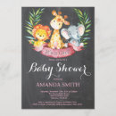 Recherche de safari baby shower fille invitations Jungle