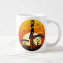 Recherche de silhouette femme tasses Coucher de soleil