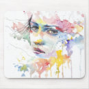 Recherche de visage femme tapis souris Yeux