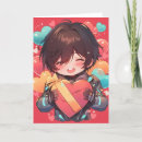 Recherche de coeurs de chibi vœux cartes Mignon