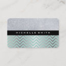Recherche de chevron vert cartes visite Maquillage